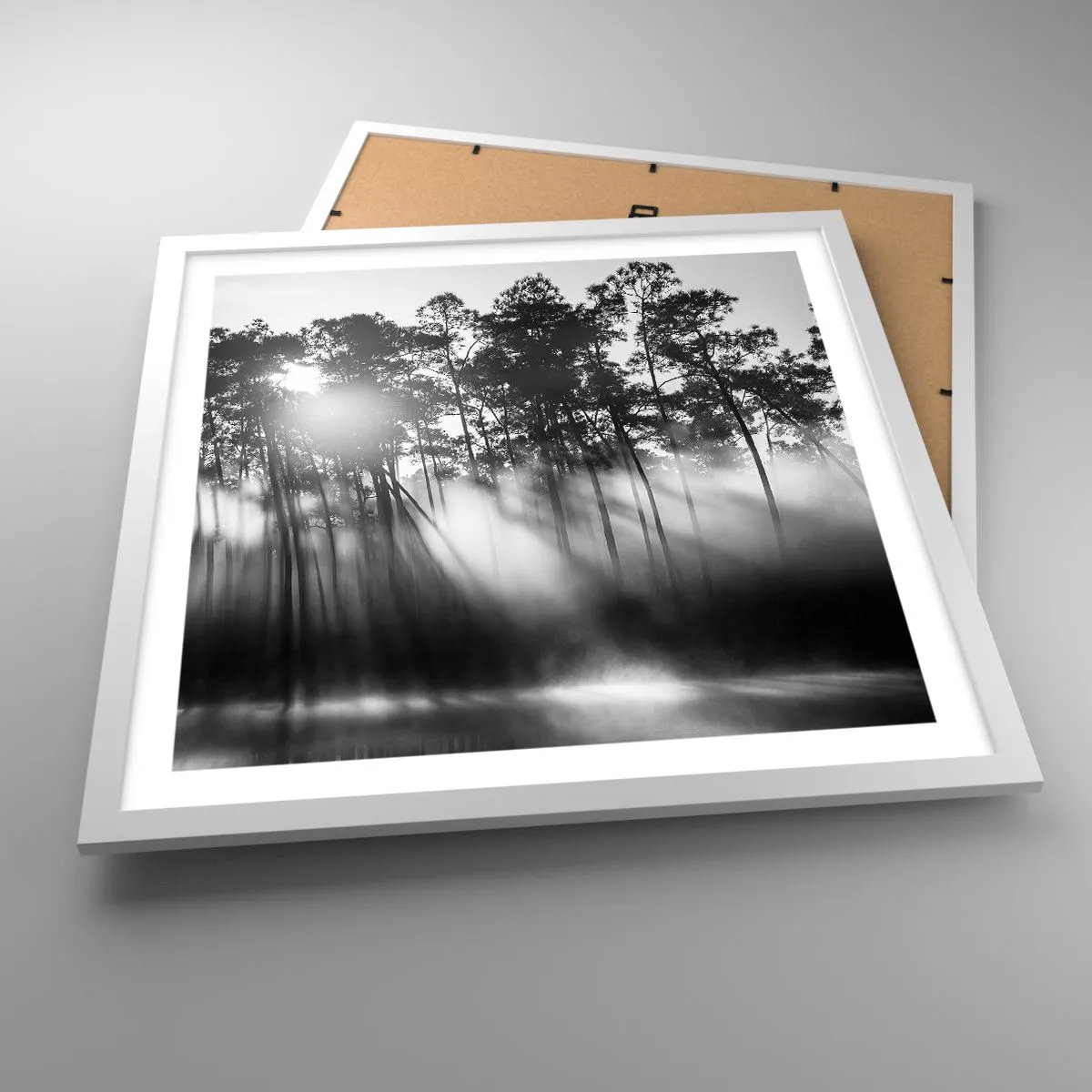 Póster en marco blanco - Sol imparable - 50x50 cm