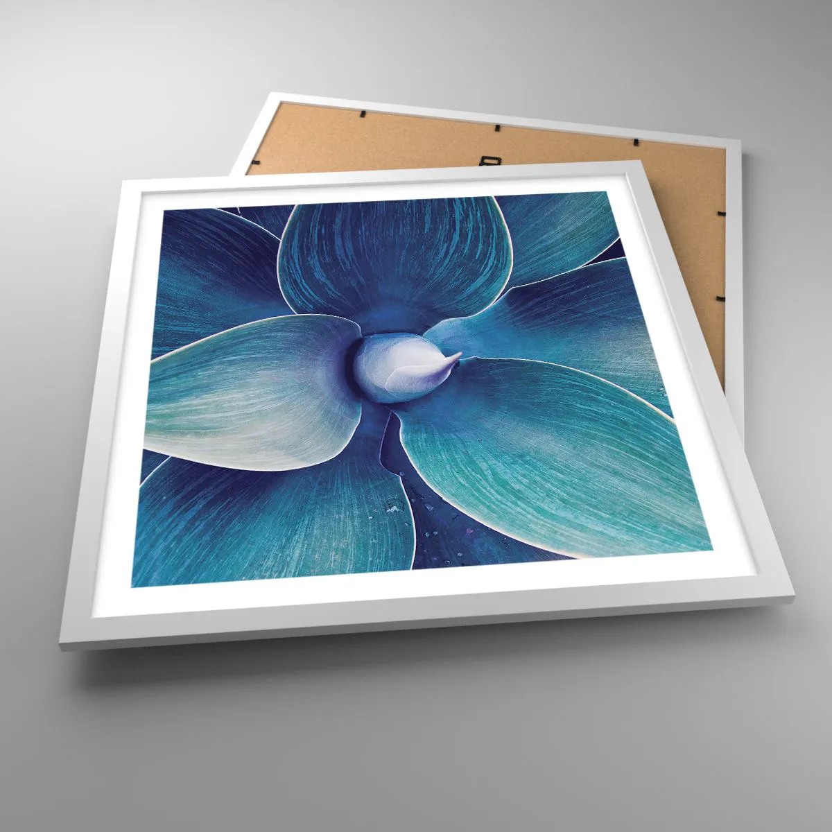 Poster in white frmae - Blue from the Sky - 50x50 cm