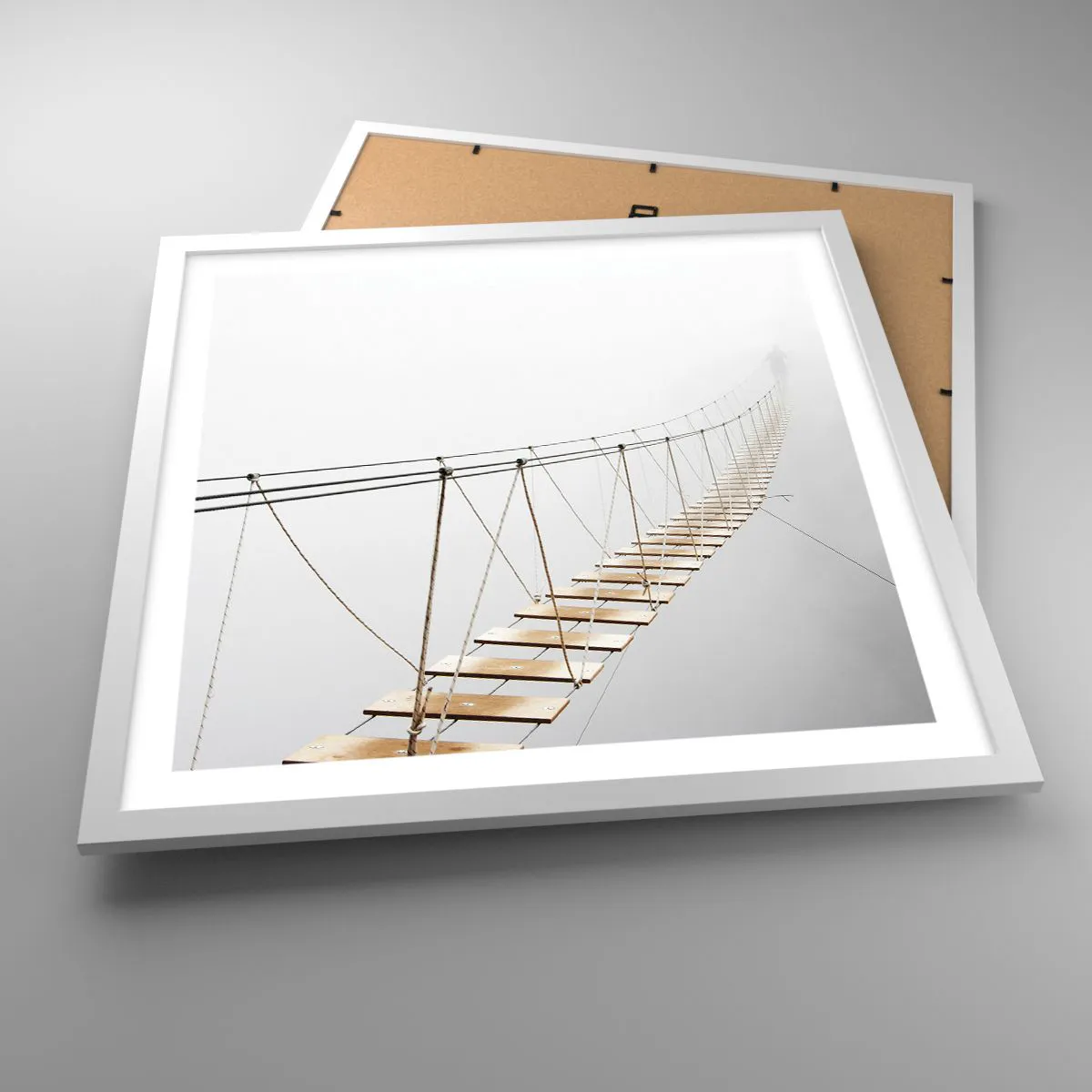 Affiche dans un cadre blanc - Poster - Où cela va-t-il te mener? - 50x50 cm