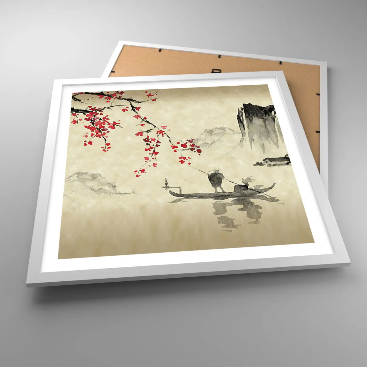 Pôster em moldura branca - Na terra do sol nascente - 50x50 cm