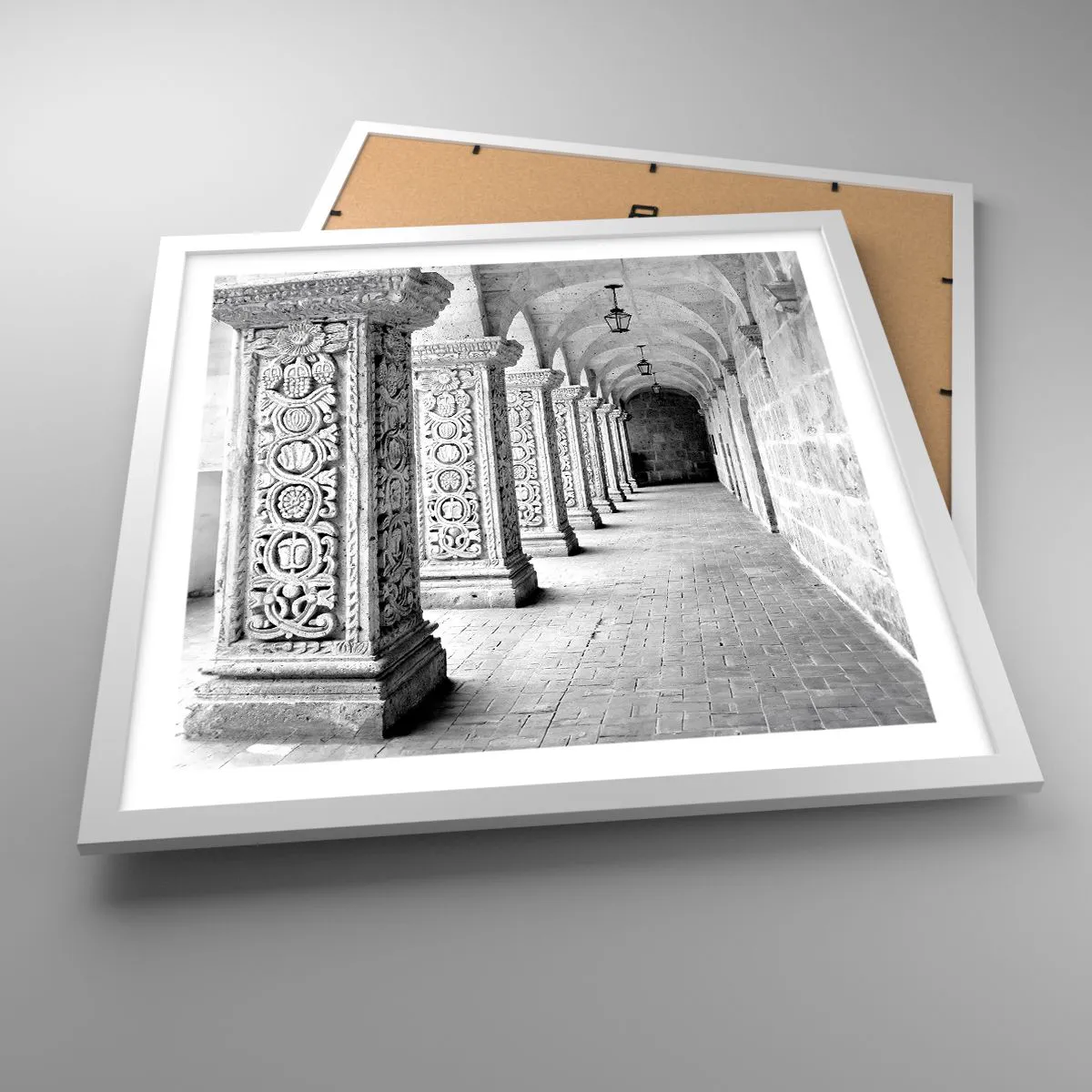 Poster in einem weißen Rahmen - Und wo geht’s hin...? - 50x50 cm