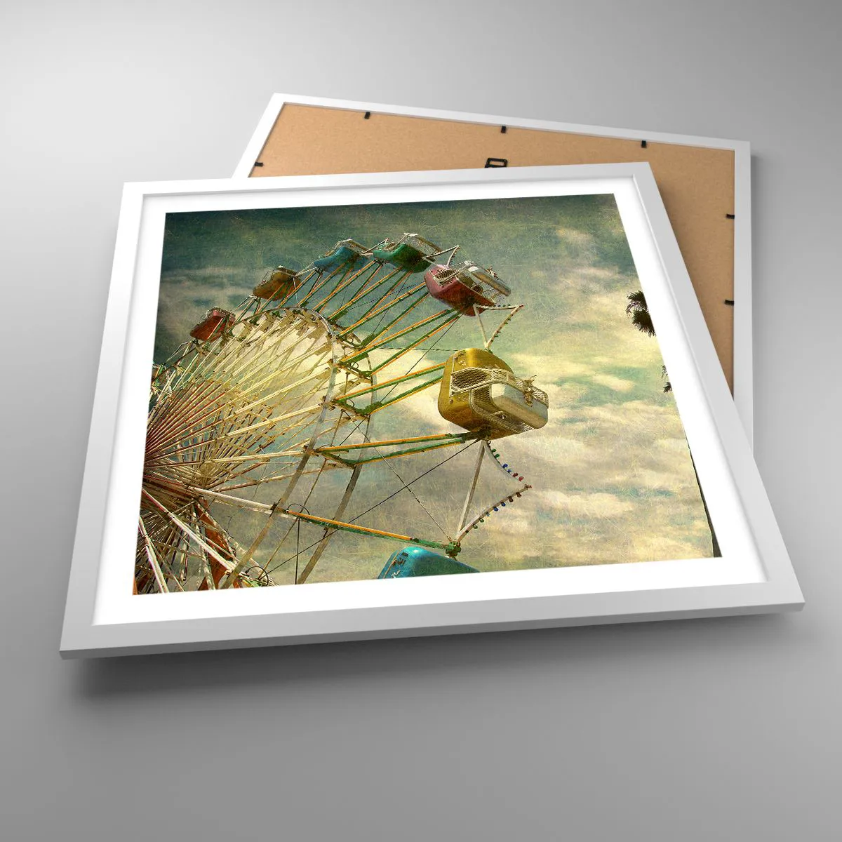 Poster in einem weißen Rahmen - Es wird Spaß geben ... - 50x50 cm