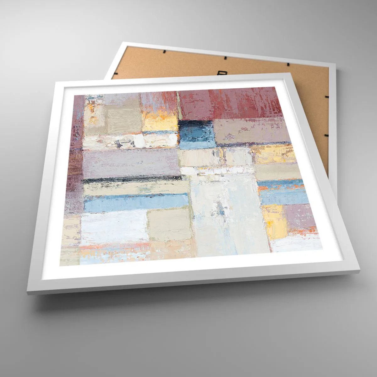 Affiche dans un cadre blanc - Poster - Le calme de la géométrie - 50x50 cm