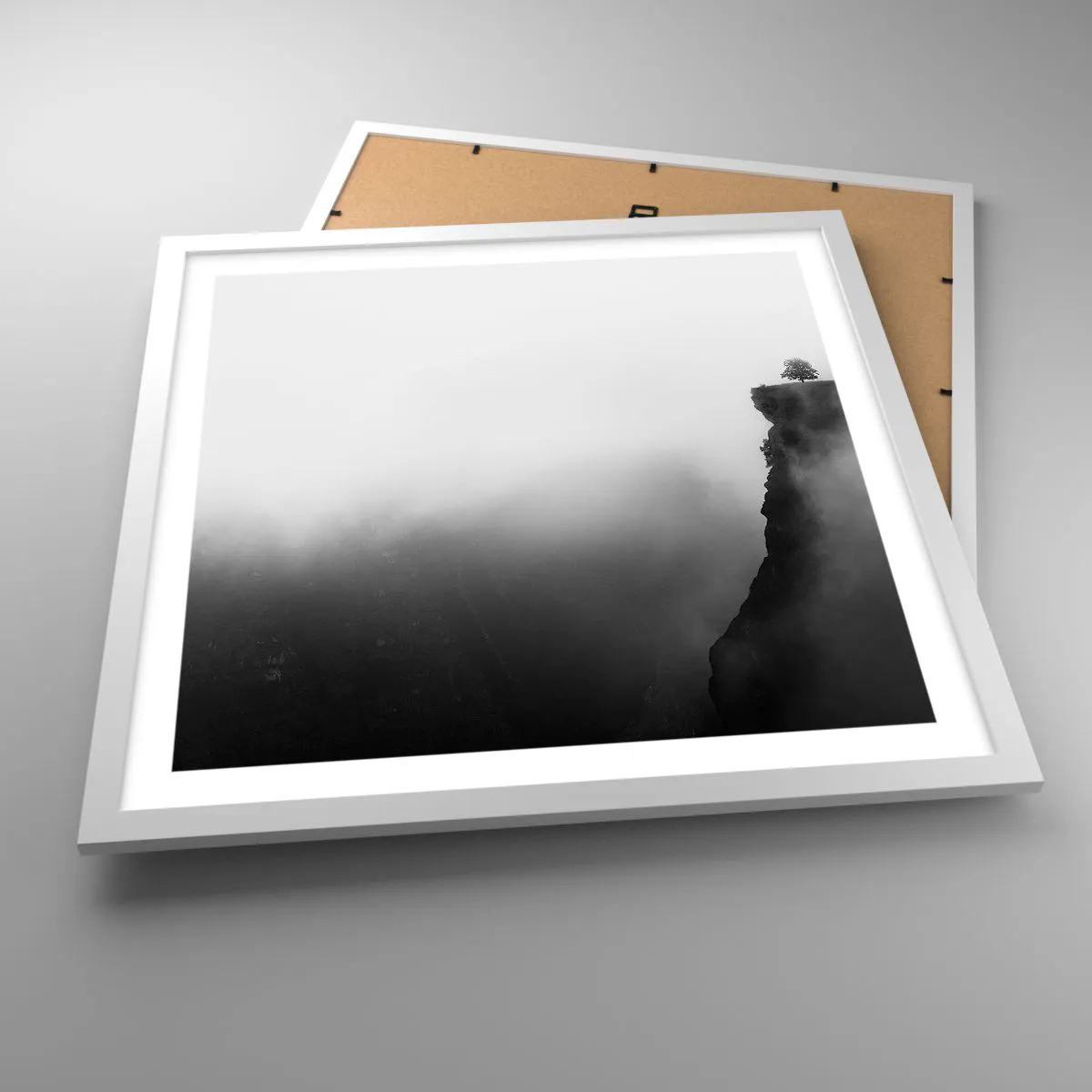 Poster in white frmae - On the Edge of the World - 50x50 cm