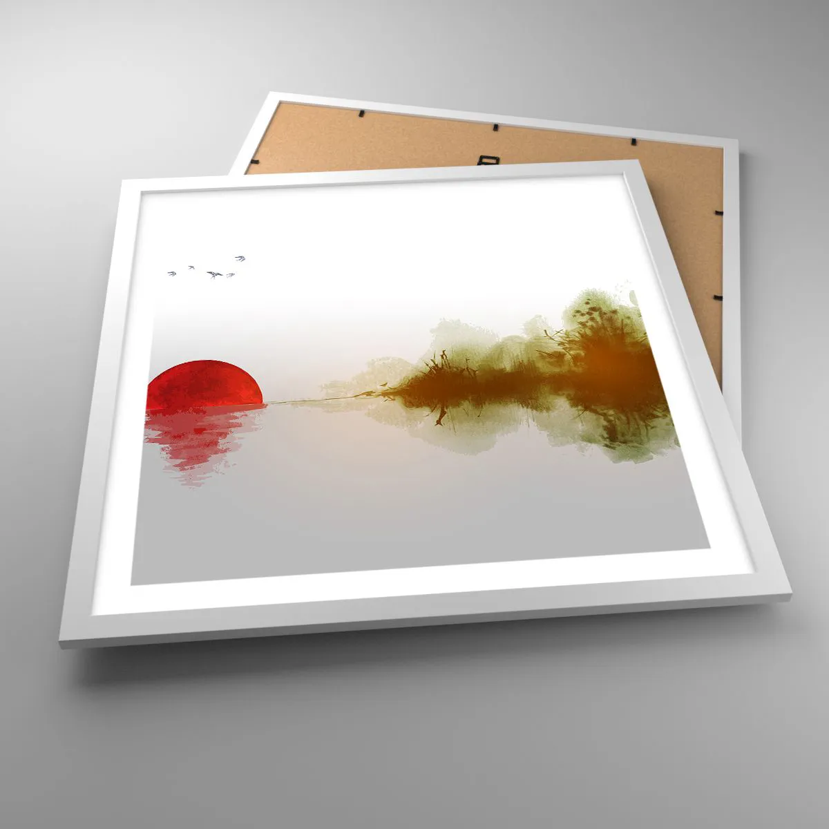 Pôster em moldura branca - Uma promessa de paz - 50x50 cm