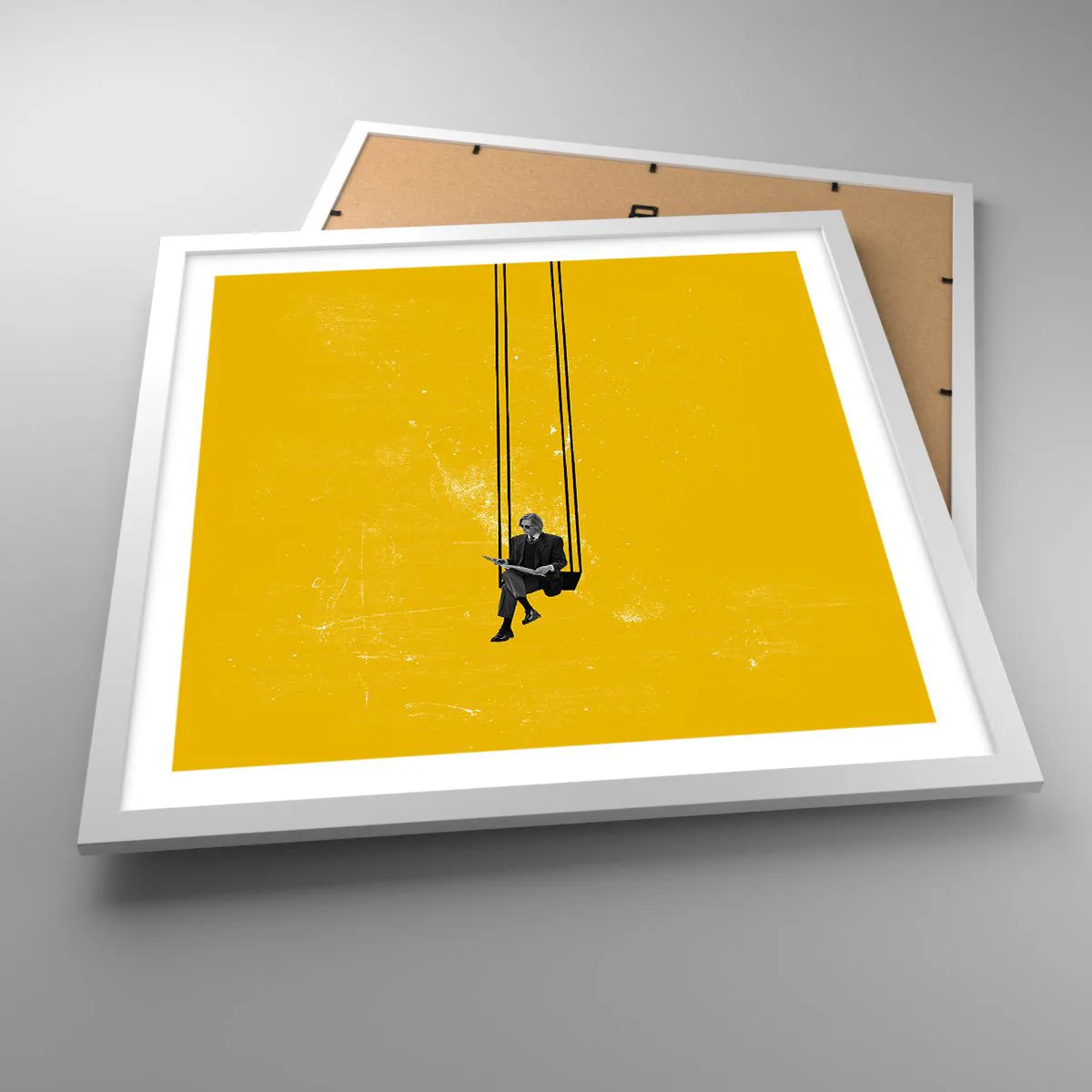 Affiche dans un cadre blanc - Poster - Un jour comme tous les jours - 50x50 cm