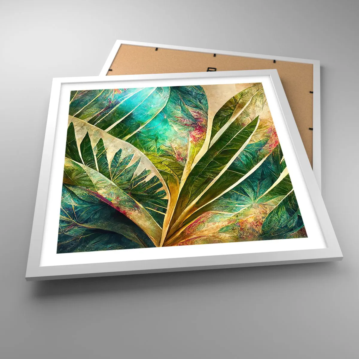 Poster in einem weißen Rahmen - Farben der Tropen - 50x50 cm
