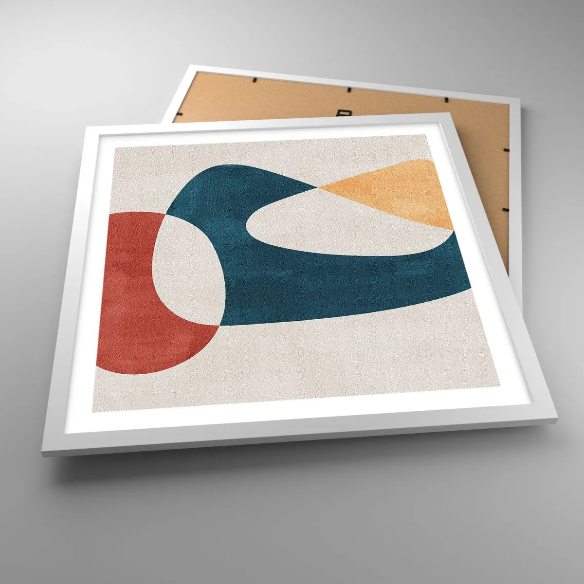 Póster en marco blanco - Influencias y metamorfosis - 50x50 cm