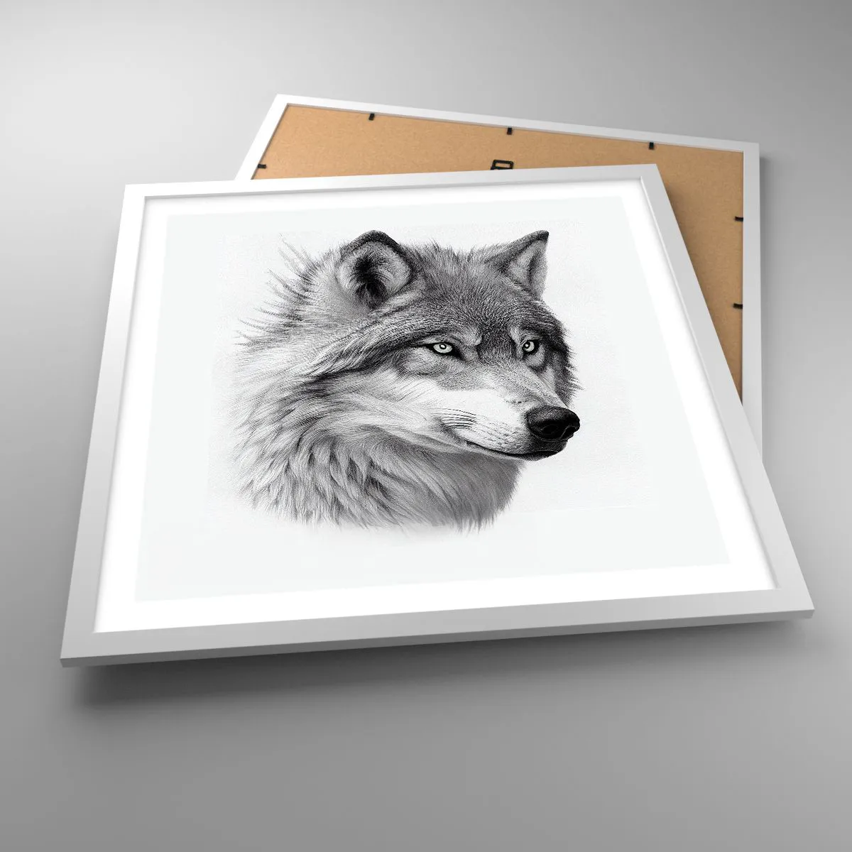 Affiche dans un cadre blanc - Poster - Alpha – sans aucun doute - 50x50 cm