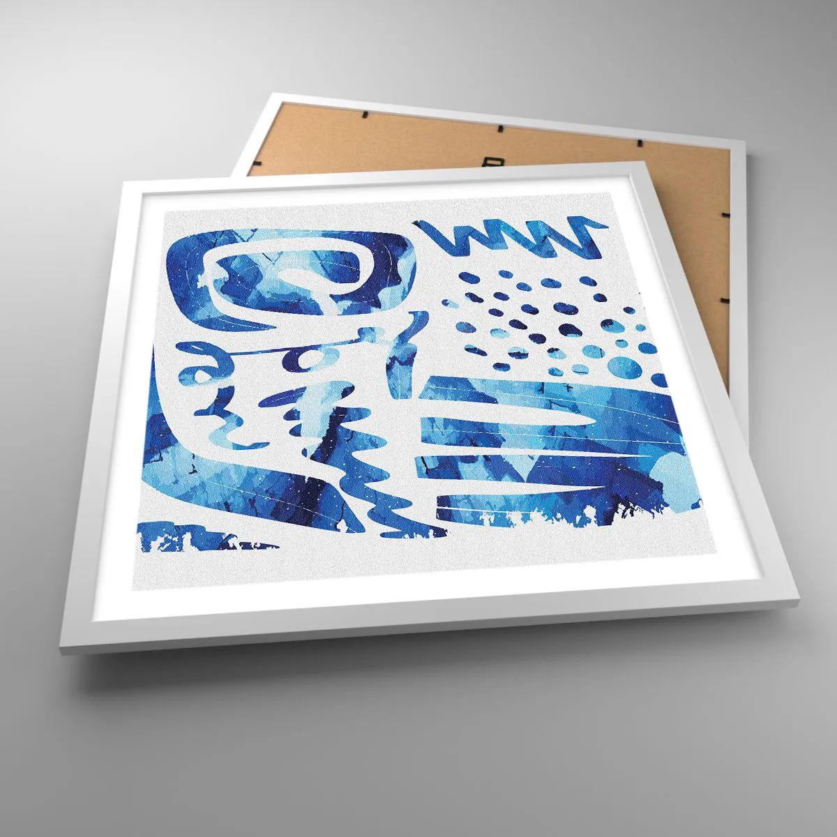 Plakát v bílém rámu - Zpět ke kořenům - 50x50 cm