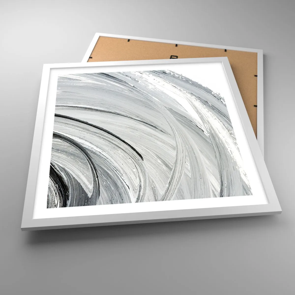 Poster in een witte lijst - Orbitale samenstelling - 50x50 cm