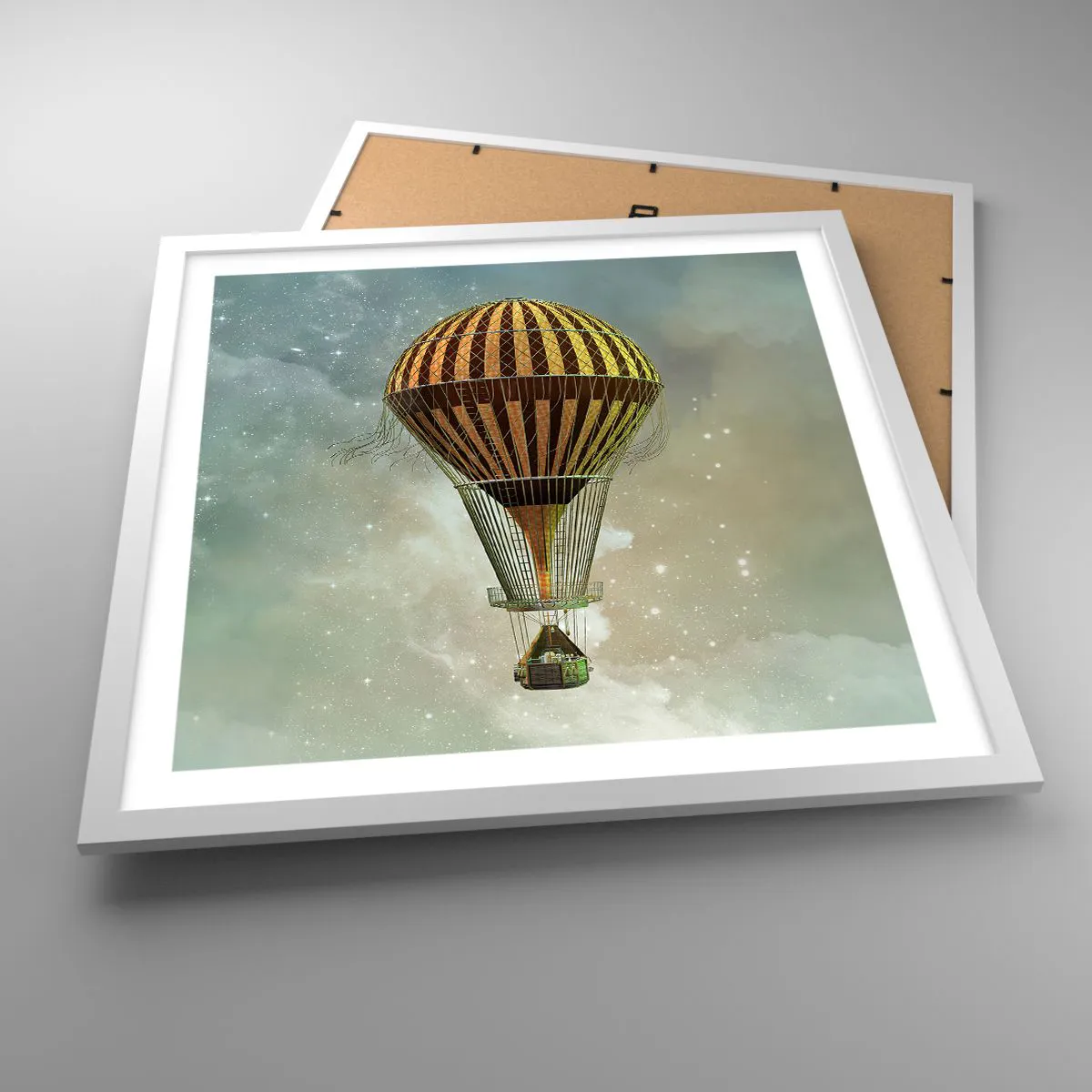 Affiche dans un cadre blanc - Poster - Vols pionniers - 50x50 cm