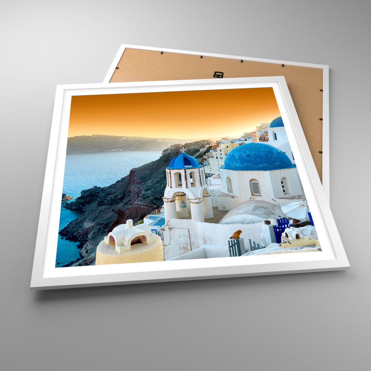 Affiche Paysage, Affiche Grèce, Affiche Santorin, Affiche Mer Méditerranée, Affiche Le Coucher Du Soleil