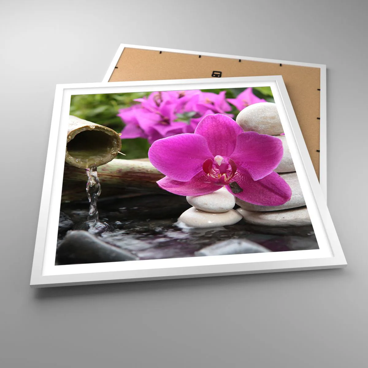 Poster in cornice bianca - E già ti riposi - 60x60 cm