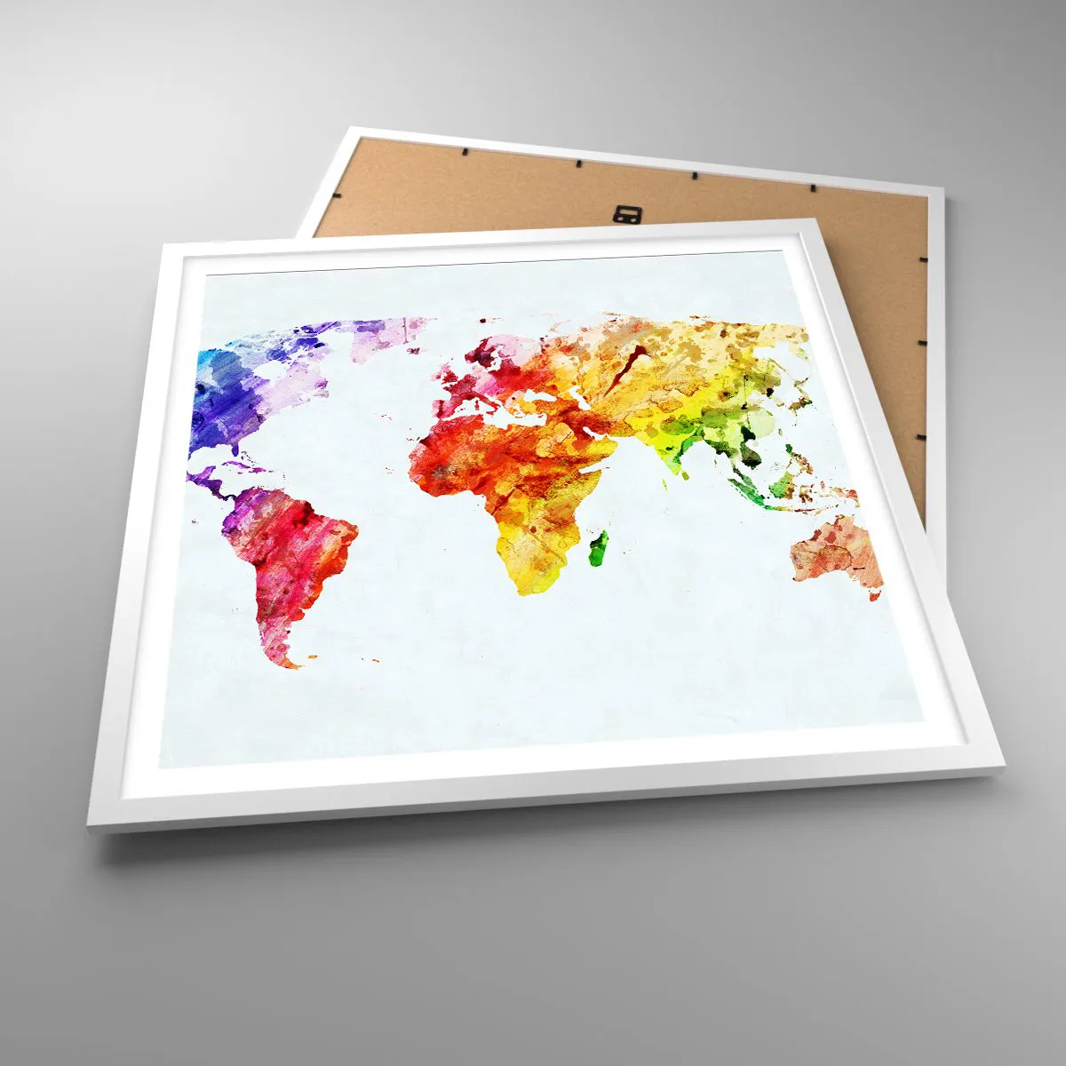 Poszter fekete keretben - A világ minden színe - 60x60 cm
