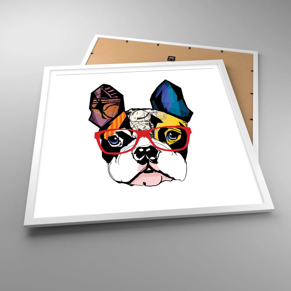 Póster en marco blanco - El intelectual - 60x60 cm