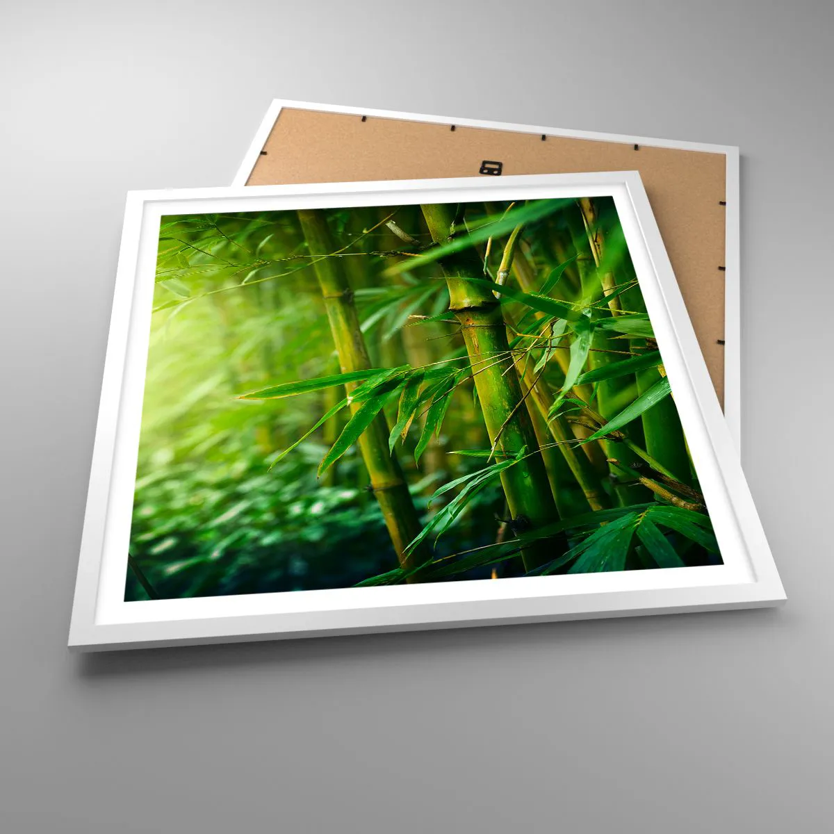 Affiche dans un cadre blanc - Poster - Apprenez à connaître le vert lui-même - 60x60 cm