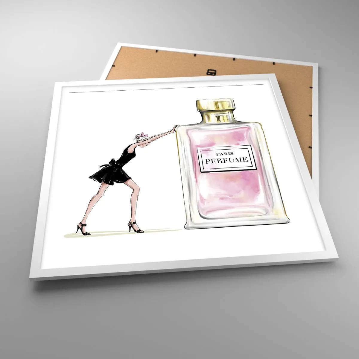 Poster in cornice bianca - L'essenza della femminilità - 60x60 cm