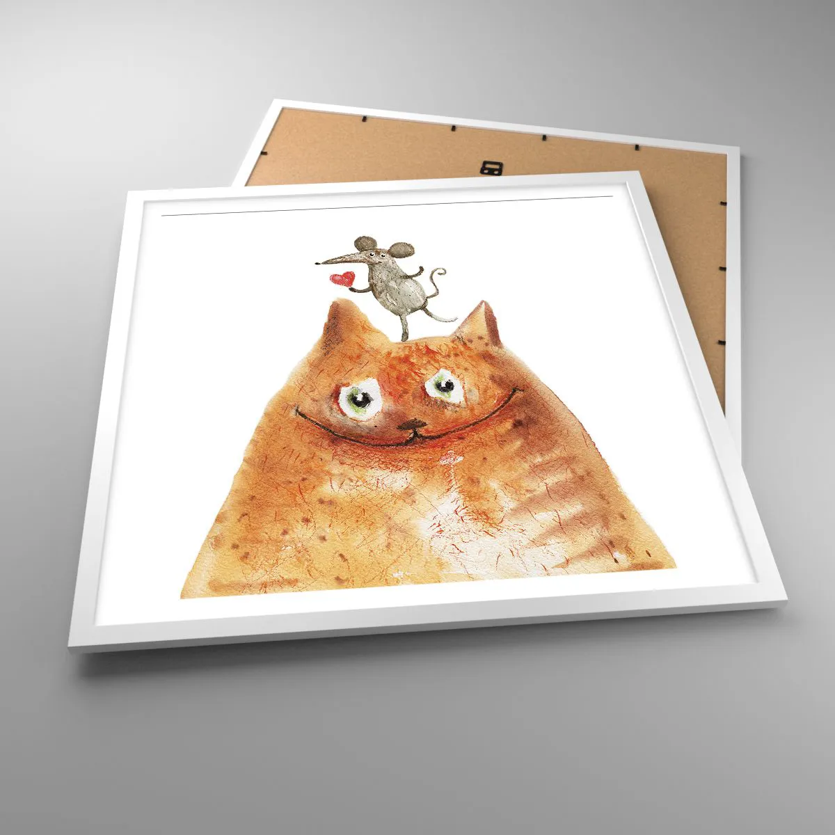 Affiche dans un cadre blanc - Poster - Amour paradoxal - 60x60 cm