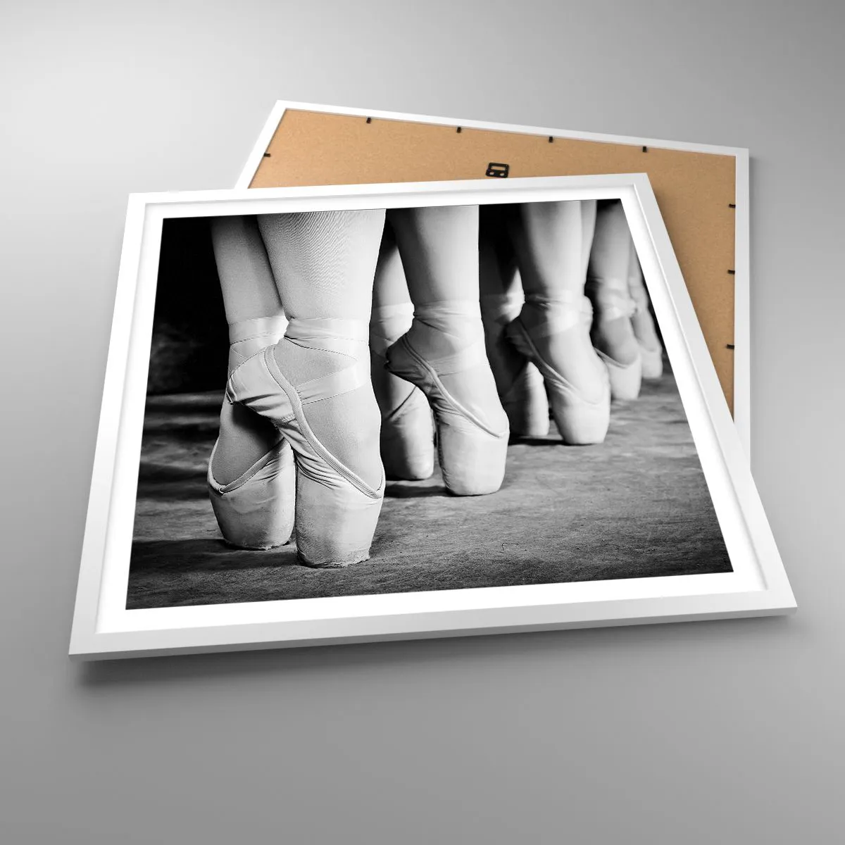 Plakát v bílém rámu - Společně, lehce - 60x60 cm