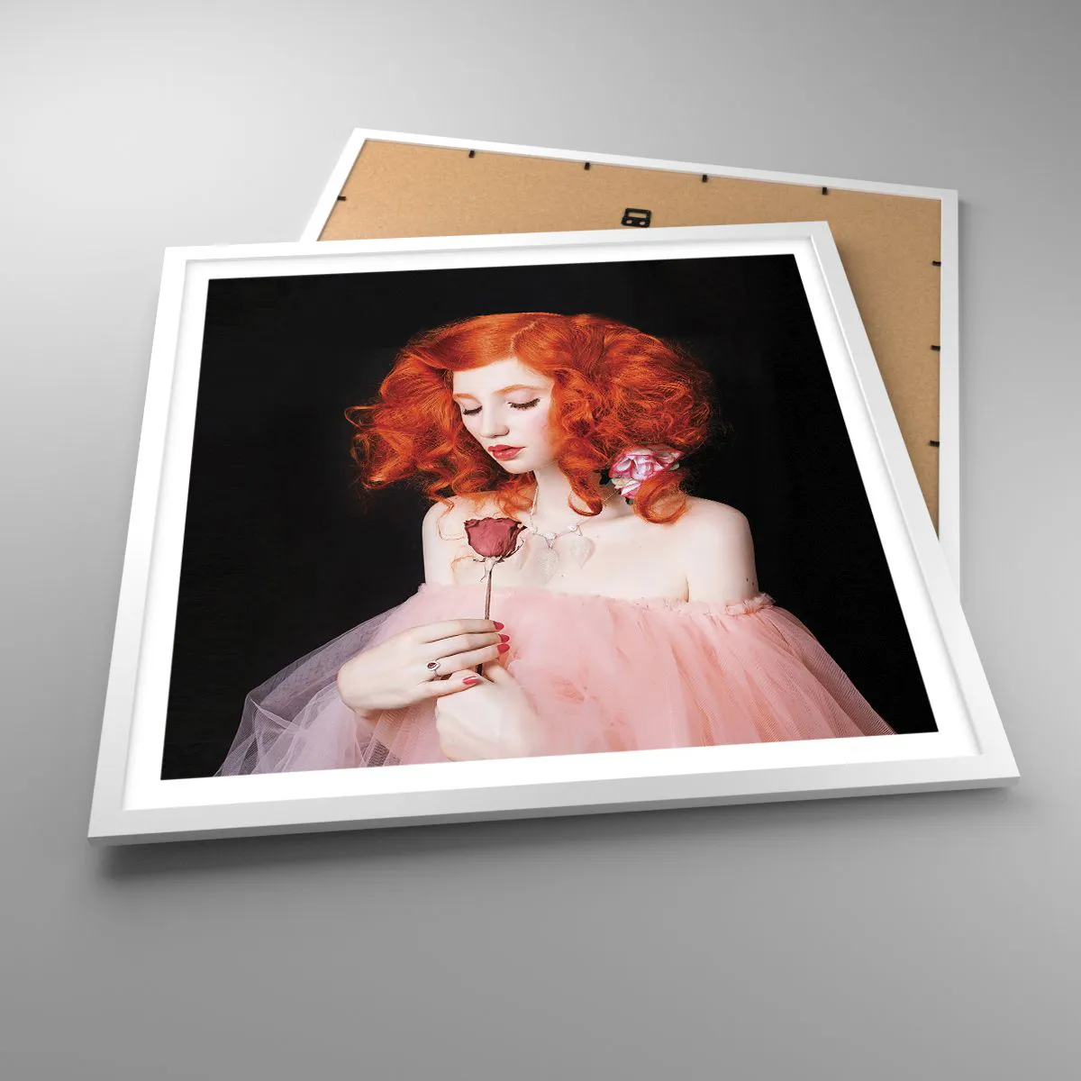 Poster in einem weißen Rahmen - Im barocken Stil - 60x60 cm