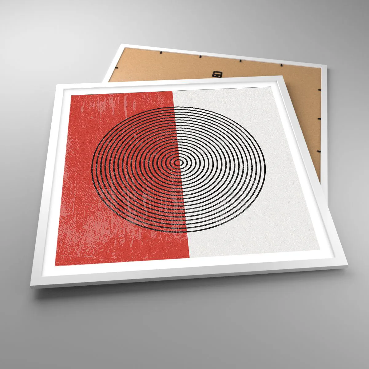 Poster in einem weißen Rahmen - Auf den Punkt gebracht - 60x60 cm