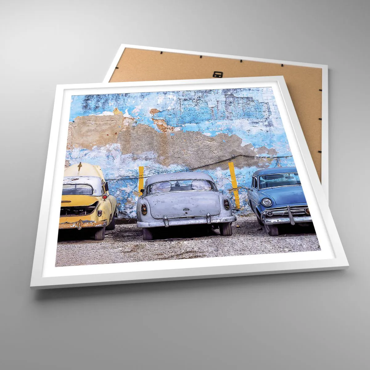 Poster in white frmae - Meeting of Veterans - 60x60 cm