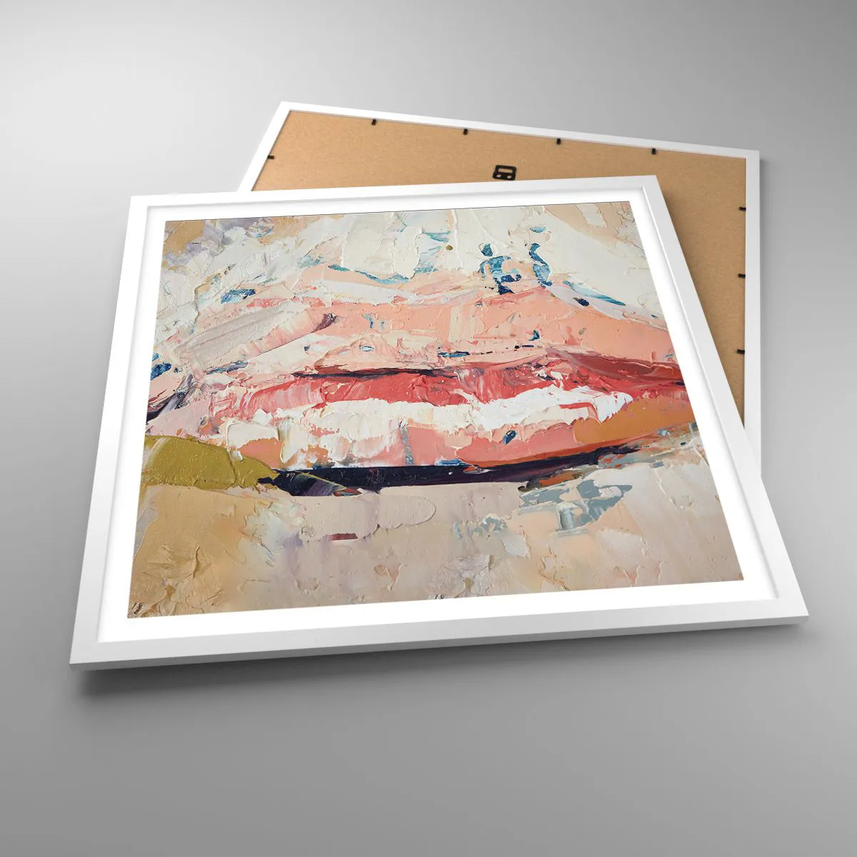 Plakát v bílém rámu - Probouzí smysly - 60x60 cm