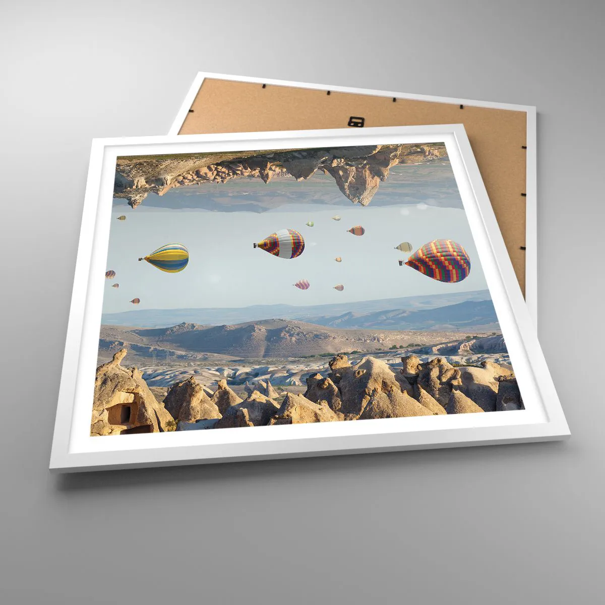 Affiche dans un cadre blanc - Poster - Ici, tout est possible - 60x60 cm