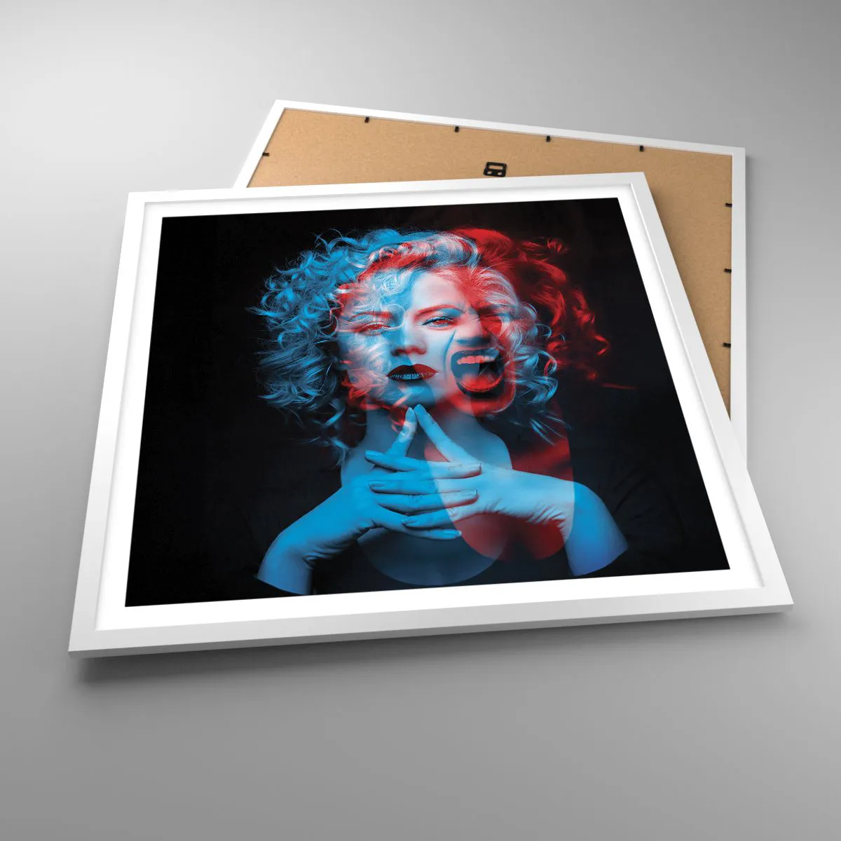 Poster in einem weißen Rahmen - Alter Ego - 60x60 cm