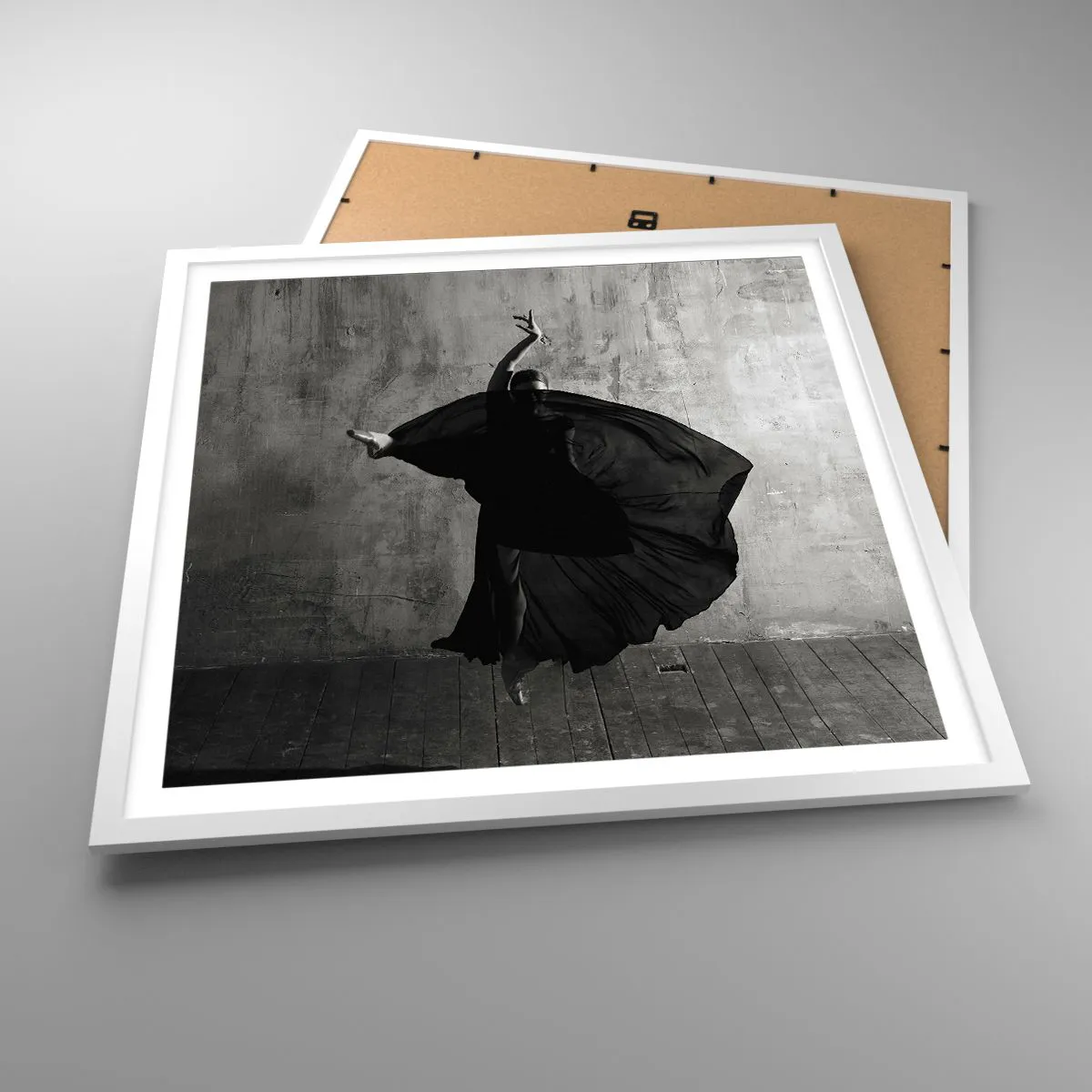 Poster in cornice bianca - Fasce piene di passione - 60x60 cm