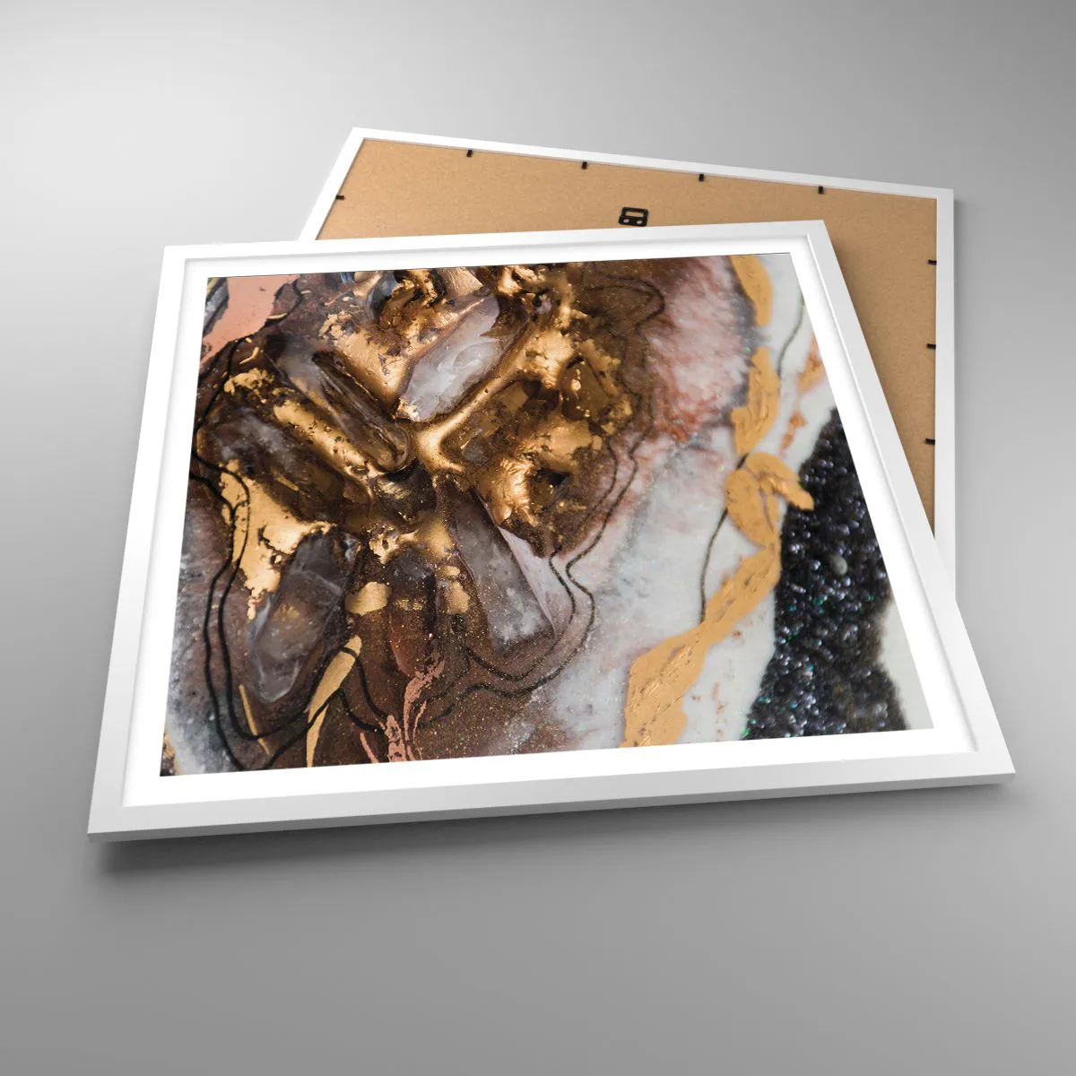 Poster in een witte lijst - Het element aarde - 60x60 cm