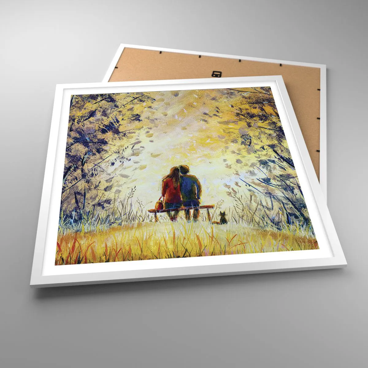 Póster en marco blanco - Un momento mágico - 60x60 cm