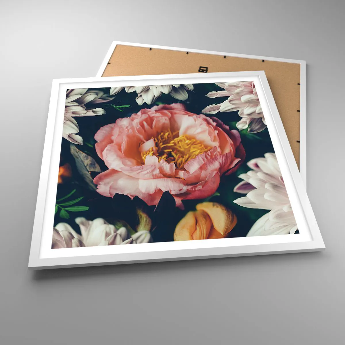 Poster in white frmae - In Baroque Style - 60x60 cm