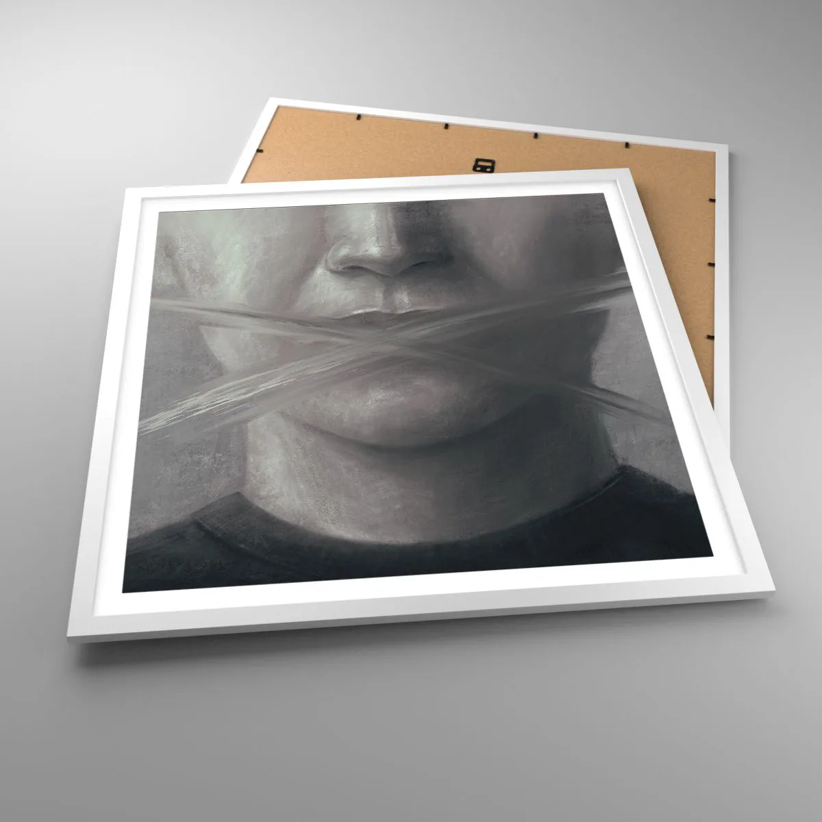 Poszter fekete keretben - Szó nélkül - 60x60 cm