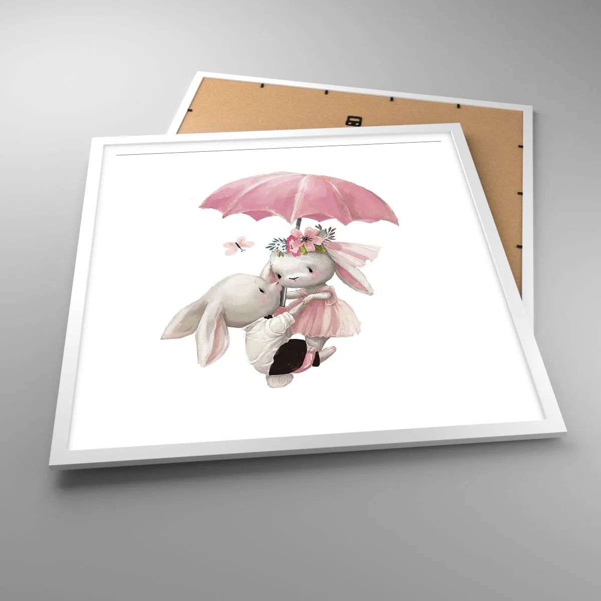 Poster in einem weißen Rahmen - Das ist eben Liebe - 60x60 cm