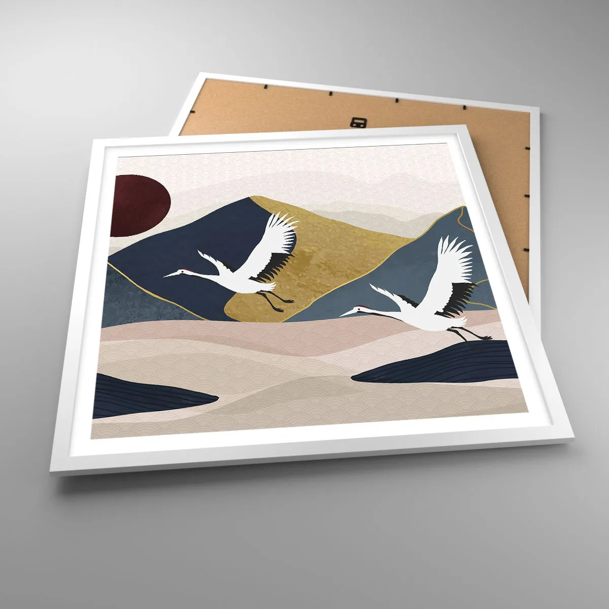 Poster în ramă albă - Și ziua a zburat din nou - 60x60 cm