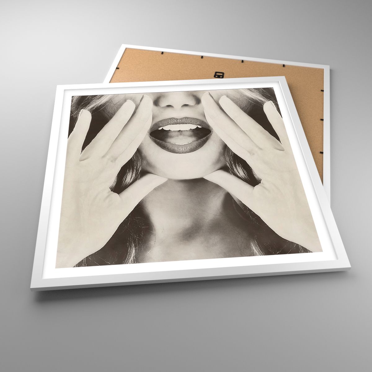 Poster Donna, Poster Grido, Poster Bocca Di Donna, Poster Modello, Poster Seppia