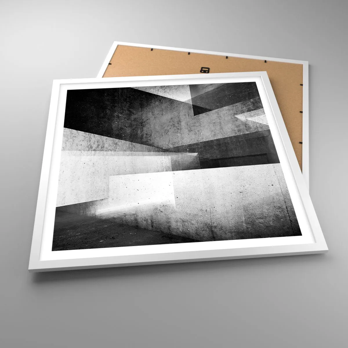 Plakat w białej ramie - Struktura przestrzeni - 60x60 cm