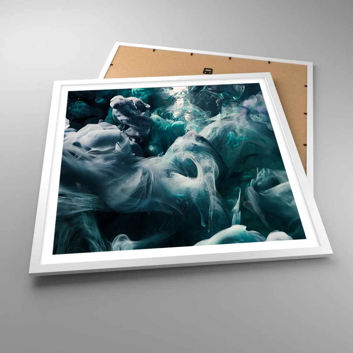 Plakat w białej ramie - Ruch koloru - 60x60 cm