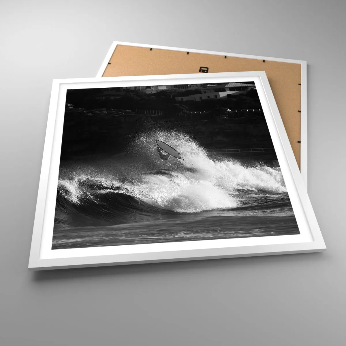 Poster in einem weißen Rahmen - Herausforderung angenommen! - 60x60 cm