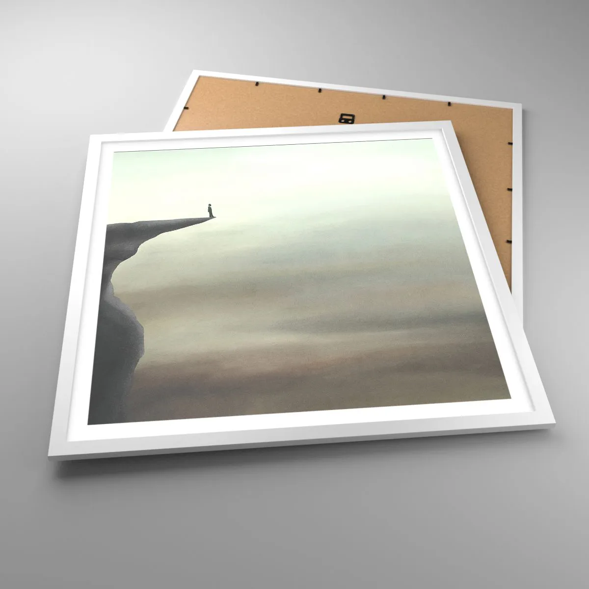 Poster in white frmae - Upwards, Naturally! - 60x60 cm