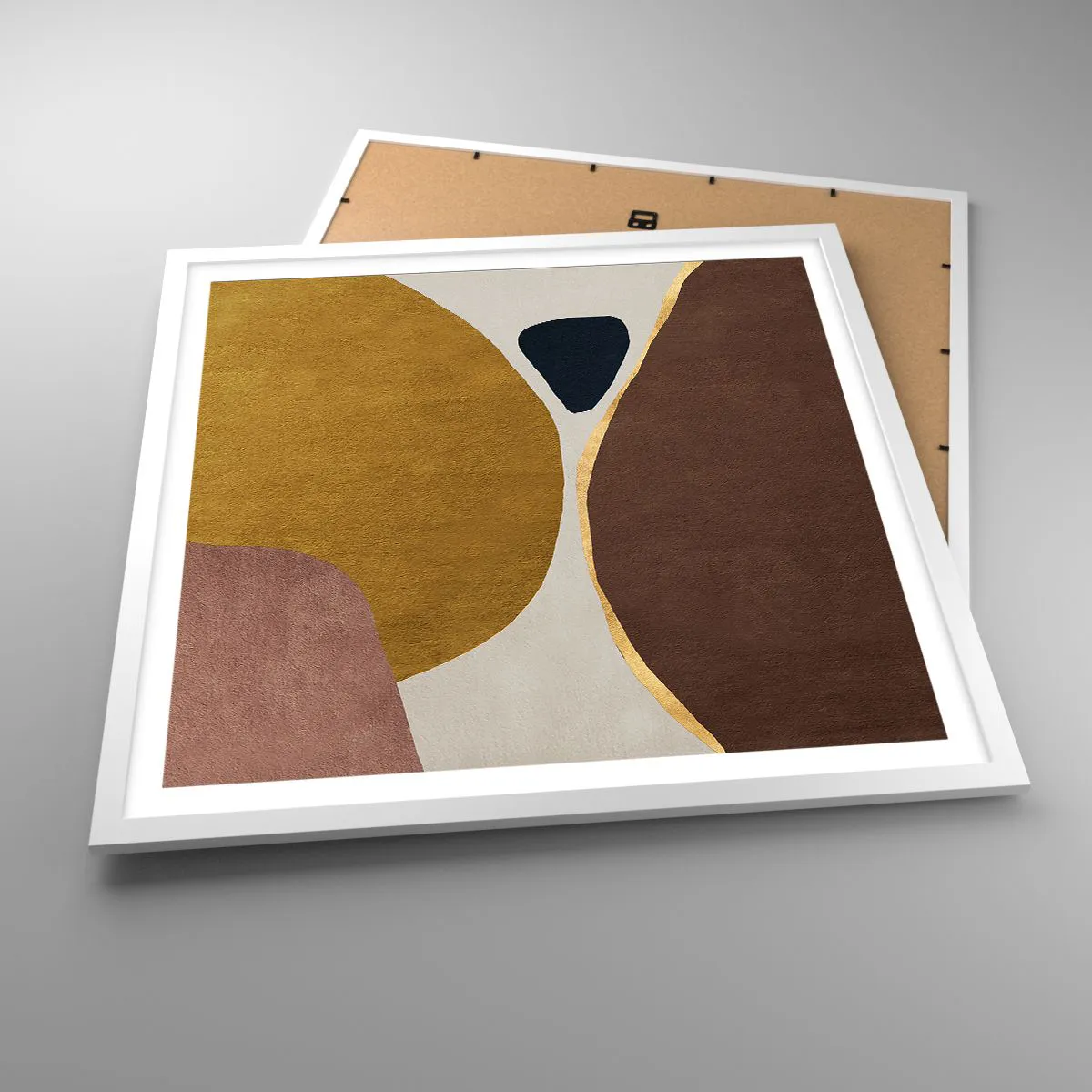 Affiche dans un cadre blanc - Poster - L'abstraction – une place dans l'espace - 60x60 cm