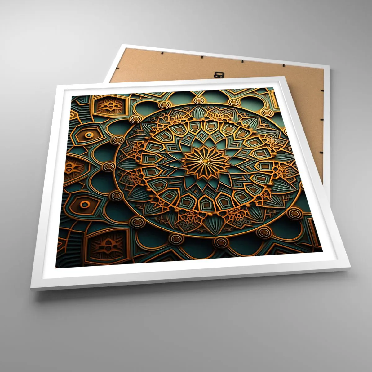 Affiche dans un cadre blanc - Poster - Dans une ambiance arabe - 60x60 cm