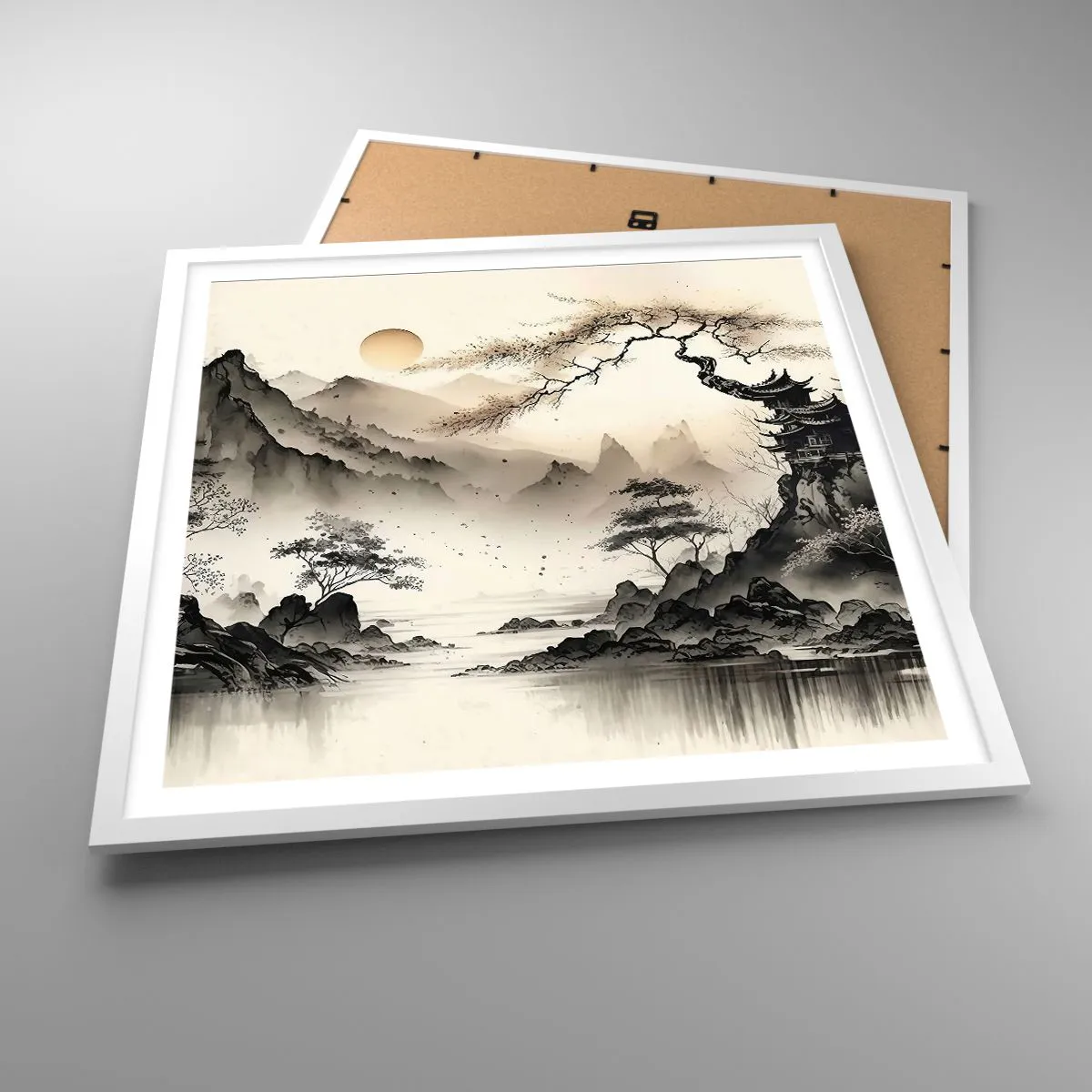 Affiche dans un cadre blanc - Poster - Le charme unique de l'Orient - 60x60 cm