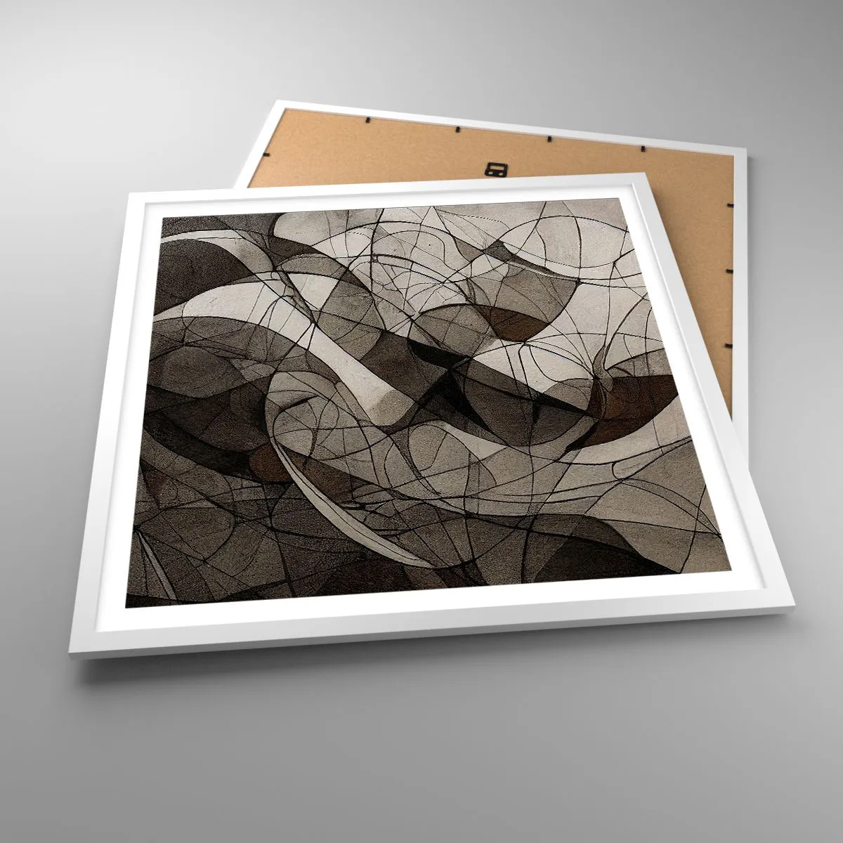 Plagát v bielom ráme - Obeh farieb Zeme - 60x60 cm