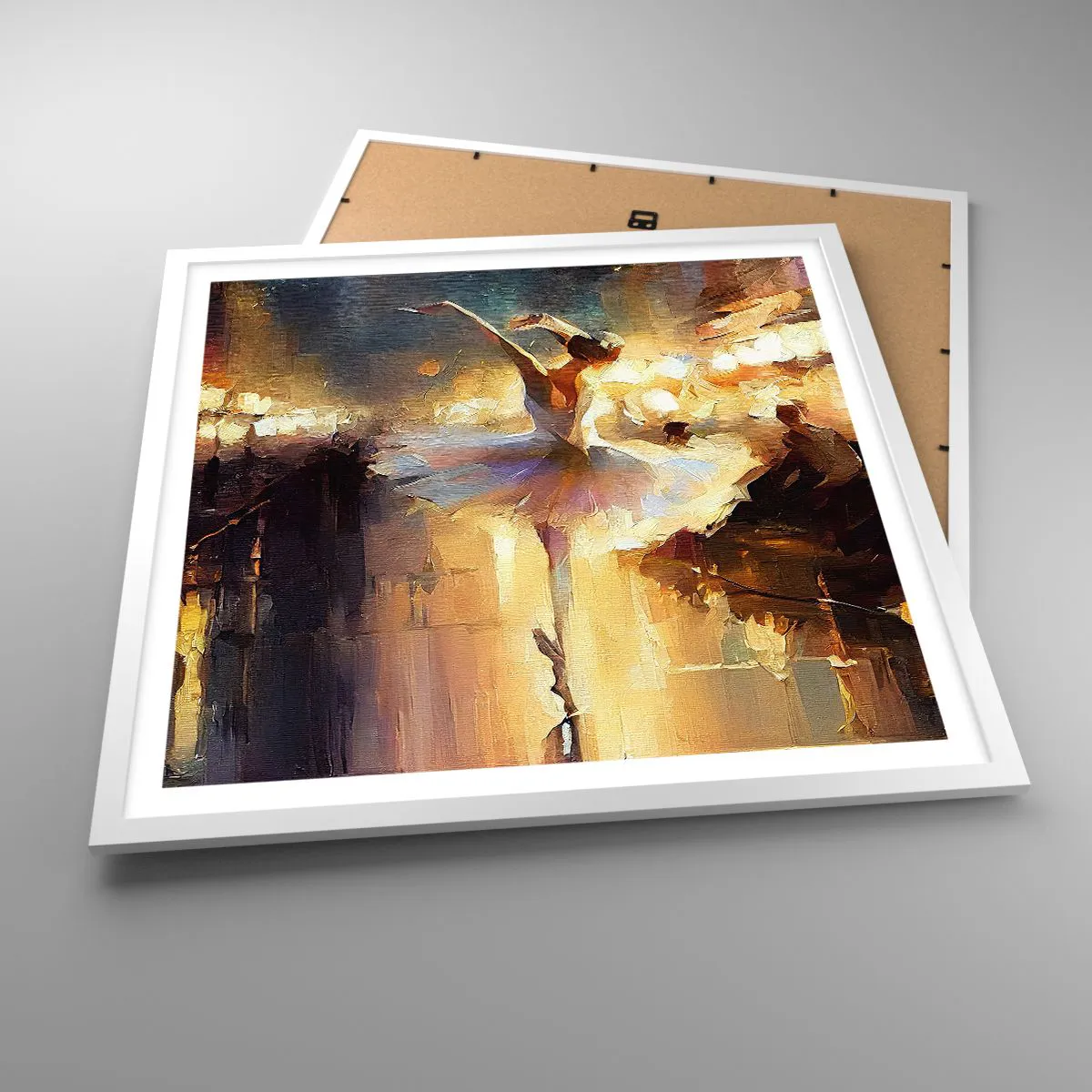 Pôster em moldura branca - Milagre na rua - 60x60 cm