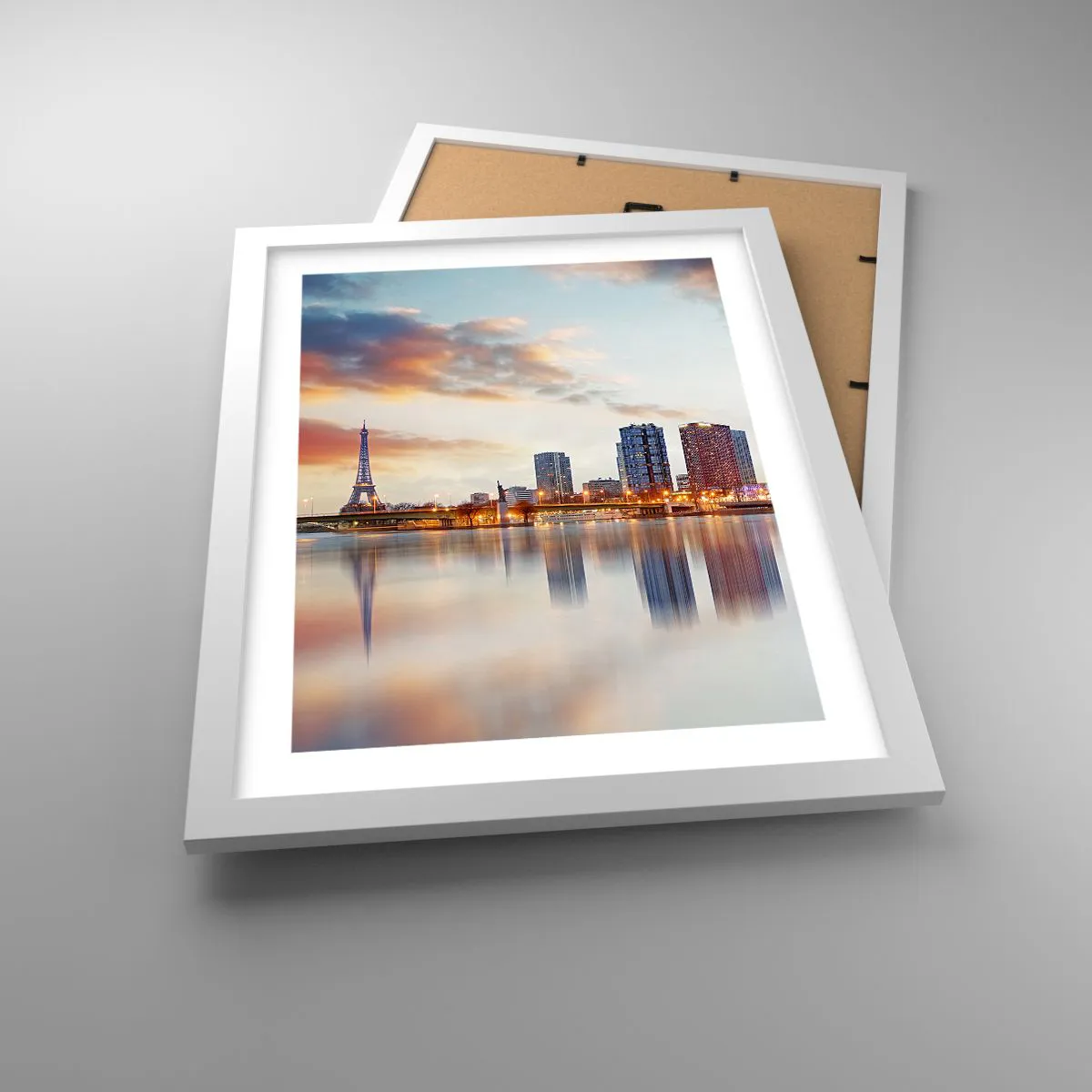 Affiche dans un cadre blanc - Poster - La tranquillité monumentale de Paris - 30x40 cm