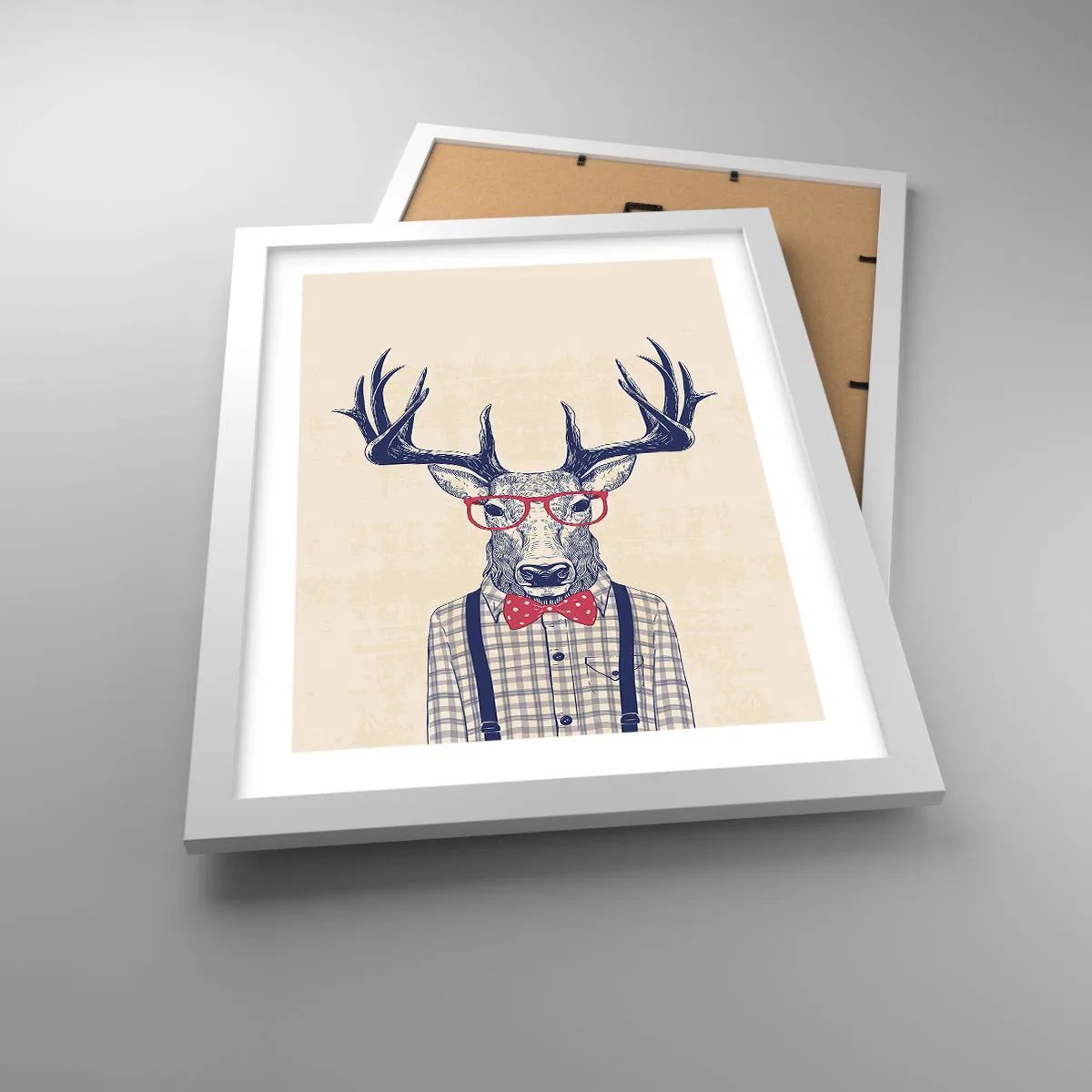 Affisch i vit ram - Rolig extravagans - 30x40 cm