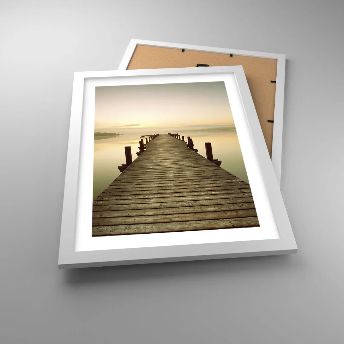 Poszter fekete keretben - Hajnal előtt, hajnal, fény - 30x40 cm